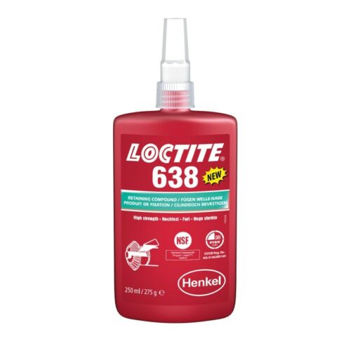 Loctite 638 – 250 ml Sredstvo za spajanje cilindričkih dijelova visoke tvrdoće – 5010266638607