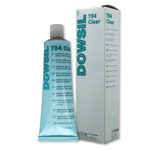 Dowsil 734 Flowable RTV silicone adhesive sealant clear 90ml tube