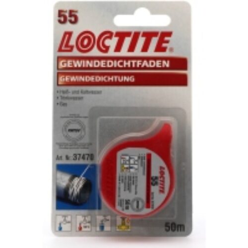 Loctite 55 Pipe Sealing Cord for plastic & metal pipe threads 50m