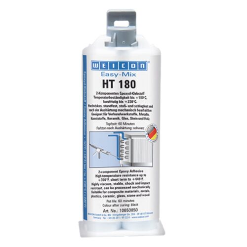 Weicon Easy-Mix HT 180 2-component epoxy adhesive black 50ml cartridge