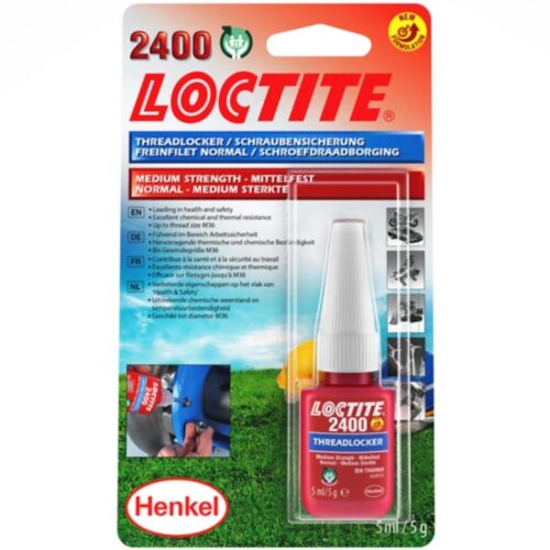 Loctite 2400 Non Hazardous Threadlocker medium strength blue 5ml