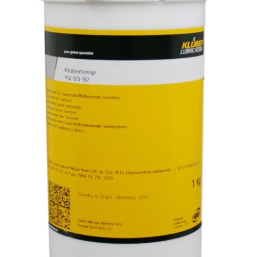 Klübertemp YV 93-92 Sliding agent for valves, fittings NLGI 2 1kg tin