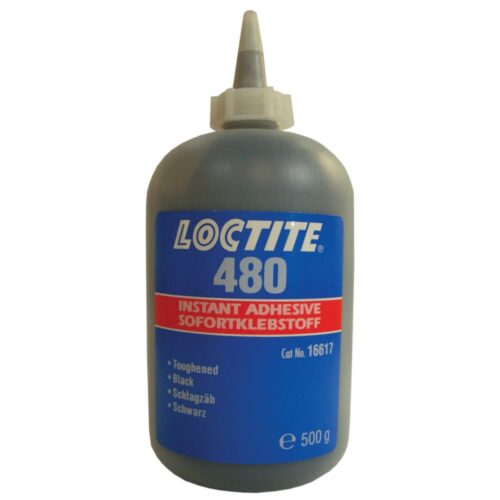 Loctite 480 Toughened instant adhesive black 500g bottle