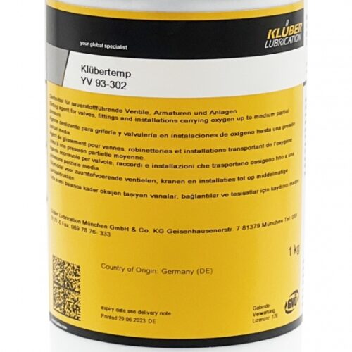 Klübertemp YV 93-302 Sliding agent for valves, fittings 1kg tin