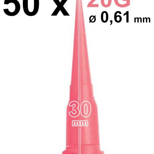 Loctite 97223 Set with 50 PE tapered tip dispensing needles 20G pink